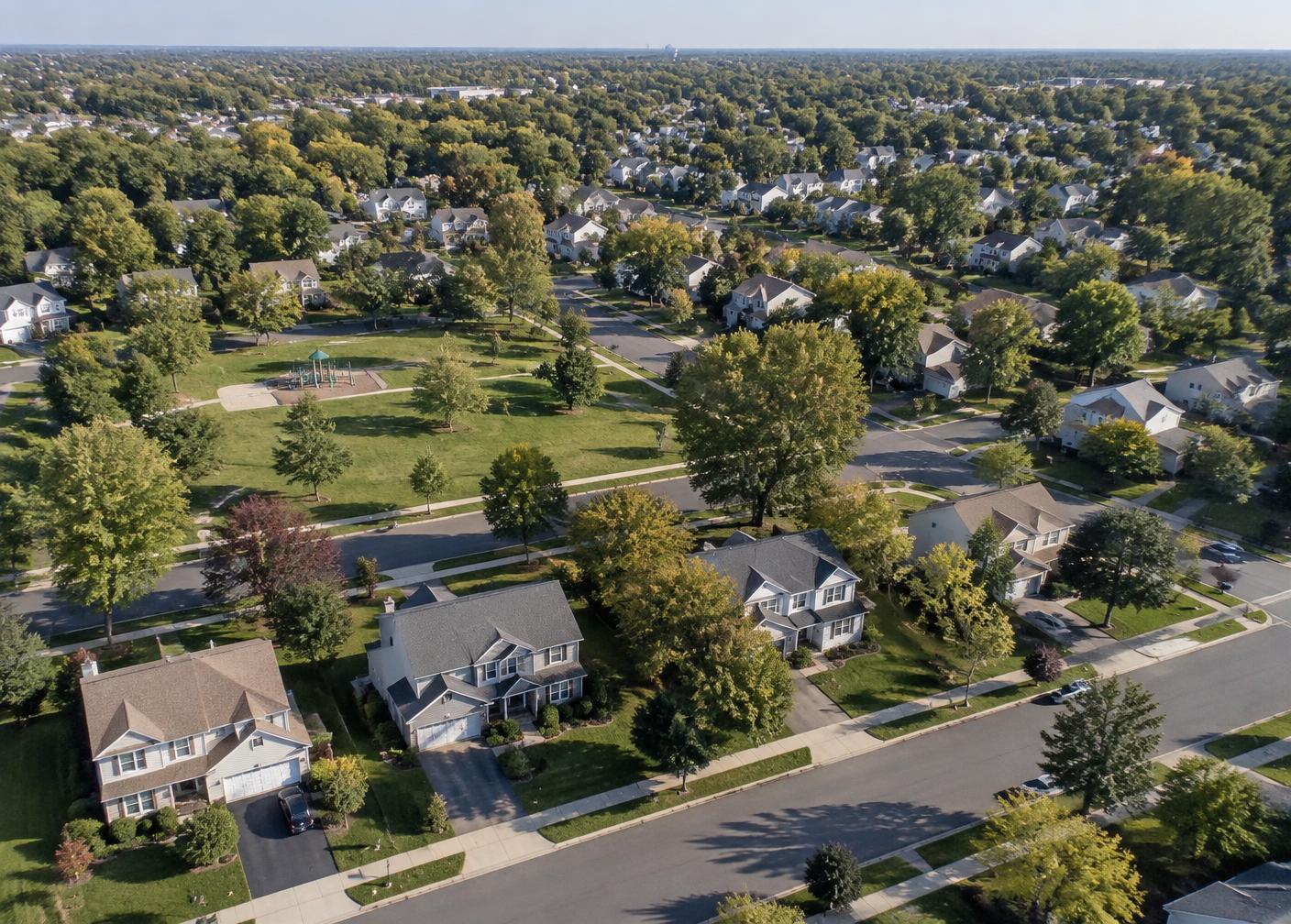 Neighborhood context from the air